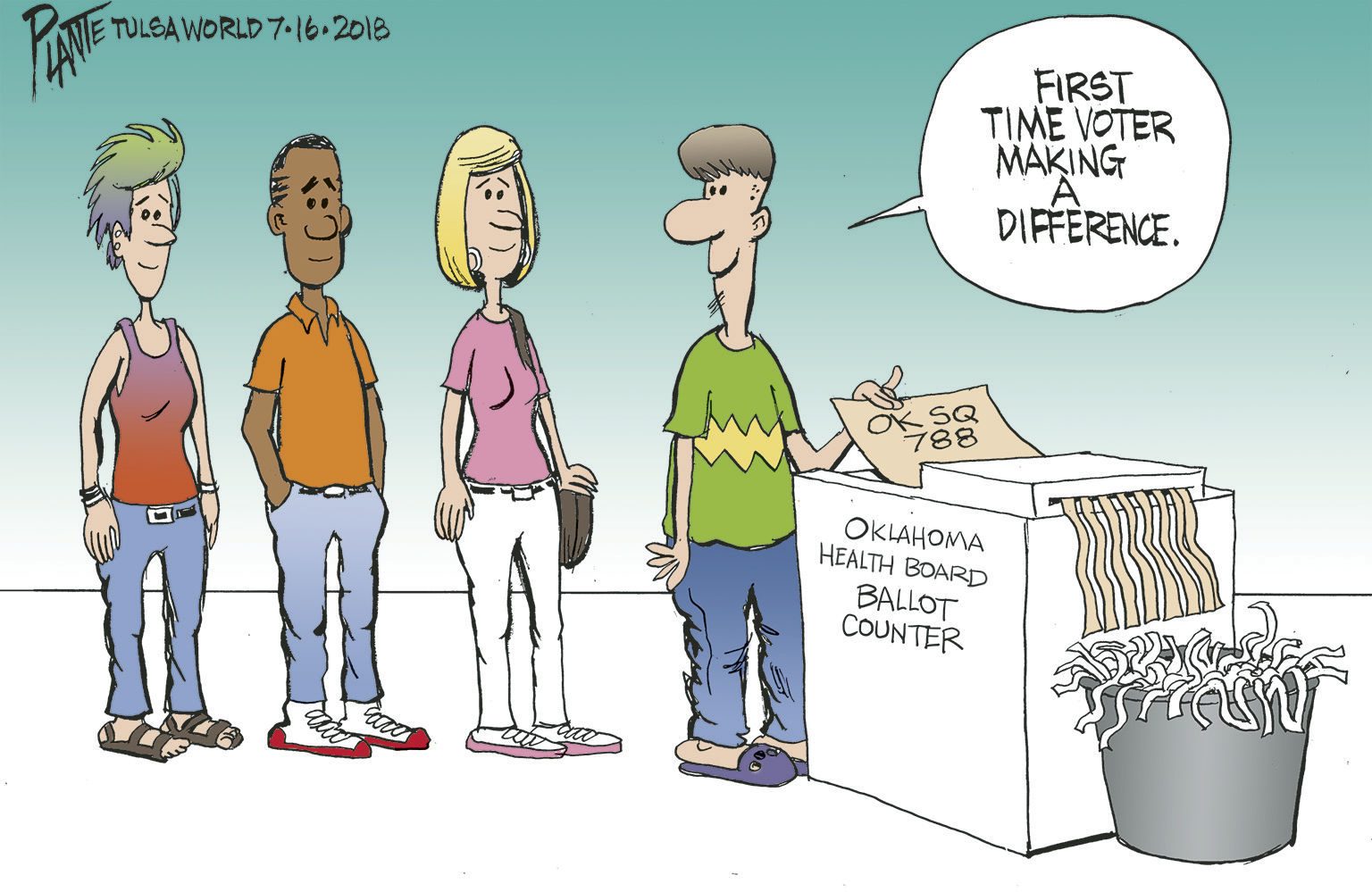 Bruce Plante Cartoon: First time voters